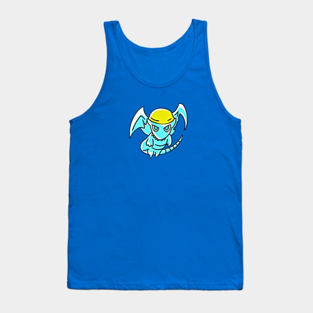 Blue Maintenance Dragon Tank Top by Javier Casillas